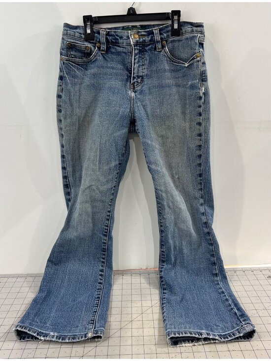 Lauren Ralph Lauren Denim - Lauren Ralph Lauren Jeans Co. Women’s Distressed Bootcut Blue Denim Jeans Sz. 6P